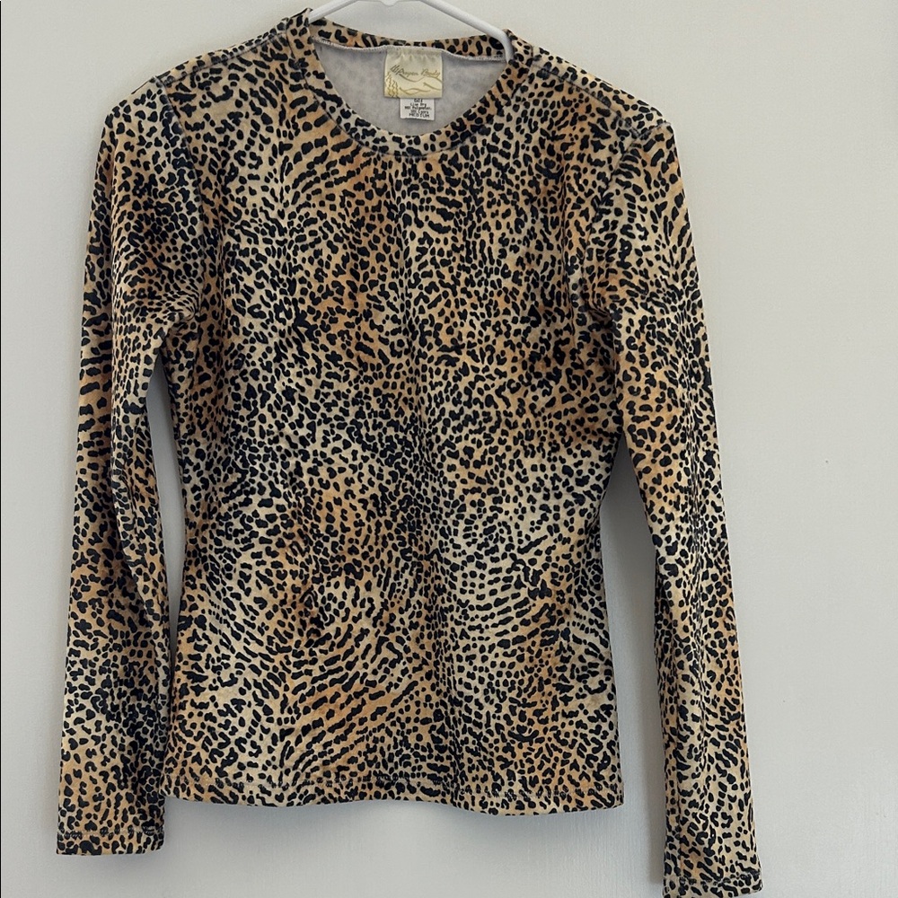 Chic Animal Print Long Sleeve Blouse